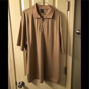R&R Casuals Tan Short Sleeve Polo Shirt Size XXL